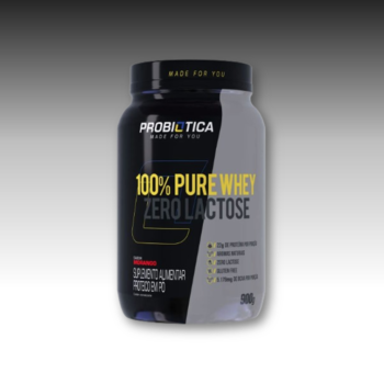 100% Whey 900g - Morango - Zero Lactose - Probiótica